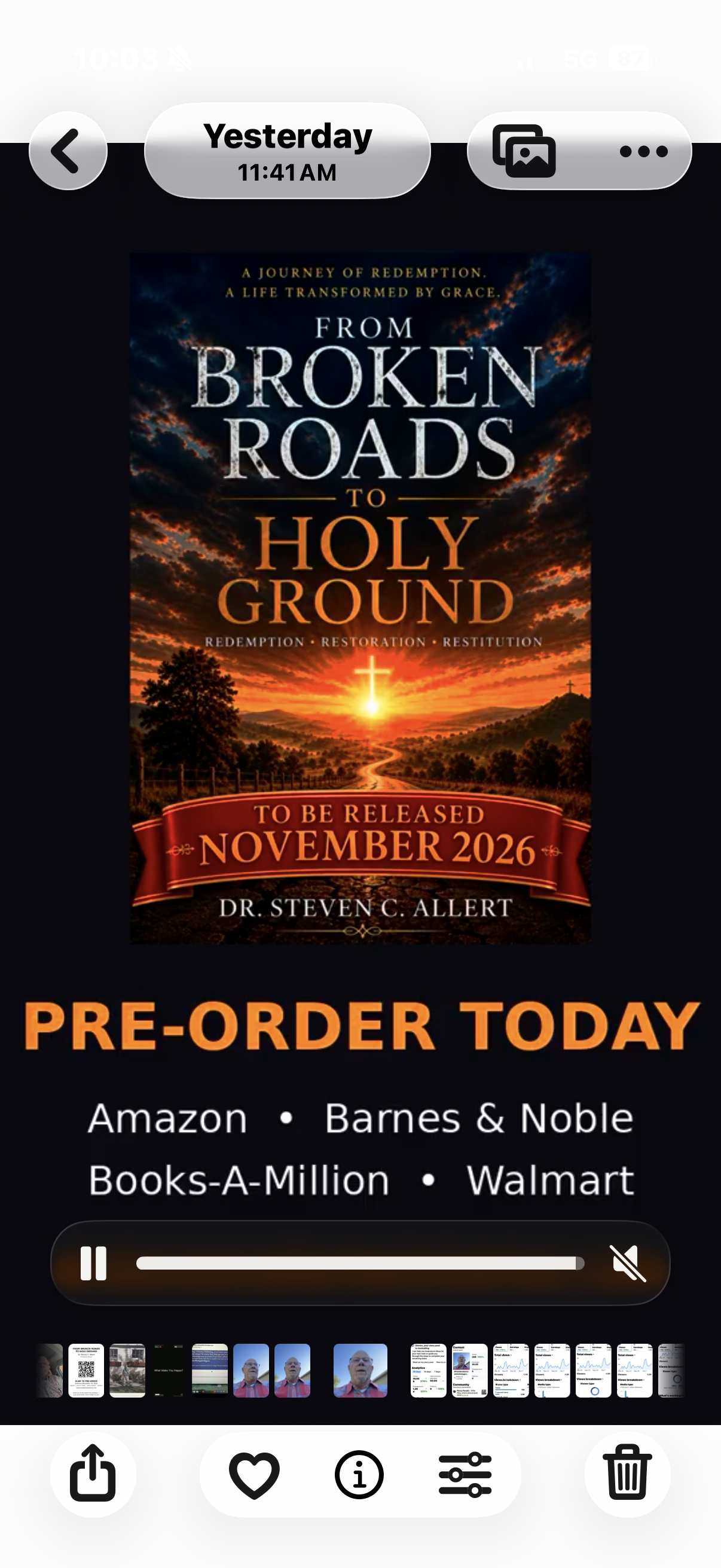 Dr. Steven C. Allert book signing in Cleveland, TN — meet the author display